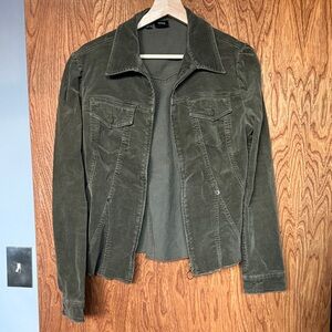 Mango Olive Corduroy Jacket for Women